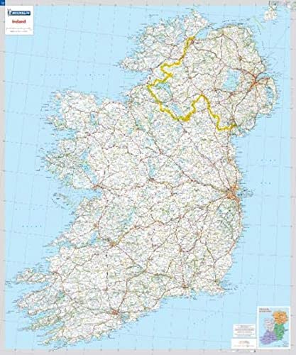 Ireland - Michelin rolled & tubed wall map Encapsulated: Wall Map (Michelin Wall Maps)
