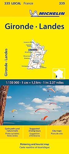 Michelin Aquitanien - Bordeaux: Straßen- und Tourismuskarte 1:150.000; Auflage 2023 (MICHELIN Localkarten)