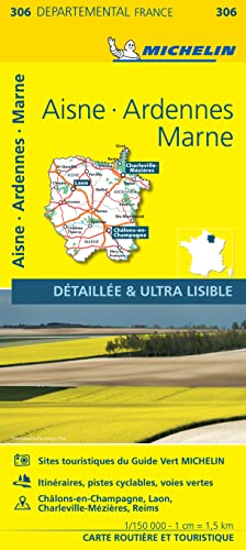 Michelin Ardennen - Nördliche Champagne: Straßen- und Tourismuskarte 1:150.000 (MICHELIN Localkarten)