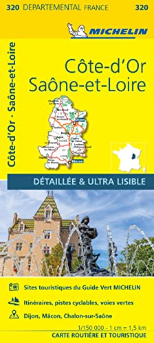 Michelin Burgund Ost: Straßen- und Tourismuskarte 1:150.000 (MICHELIN Localkarten)
