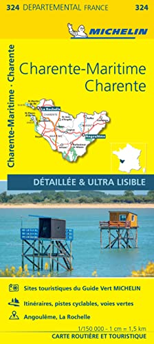 Michelin Charente: Straßen- und Tourismuskarte 1:150.000 (MICHELIN Localkarten)