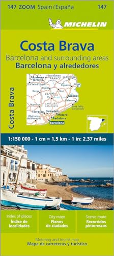 Michelin Costa Brava, Barcelona und Umgebung: Straßen- und Tourismuskarte 1:150.000 (MICHELIN Regionalkarten)