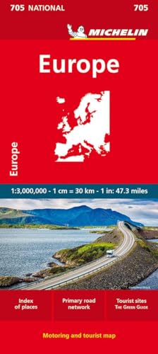 Michelin Europa: Straßen- und Tourismuskarte 1:3.000.000; Auflage 2023 (MICHELIN Nationalkarten)