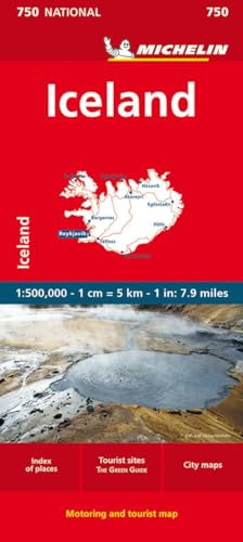 KN. Island 750 161190: Straßen- und Tourismuskarte 1:500.000 (MICHELIN Nationalkarten, Band 750) von MICHELIN