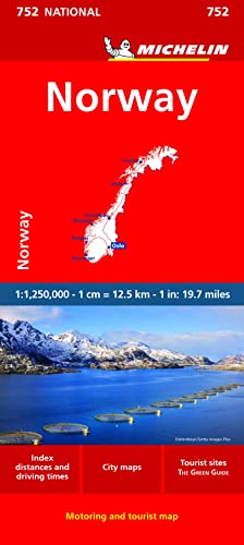 Michelin Norwegen: Straßen- und Tourismuskarte 1: 1 250 000 (MICHELIN Nationalkarten) von Michelin, Vertrieb durch GRÄFE UND UNZER VERLAG GmbH