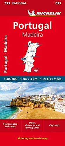 Michelin Portugal Madeira: Straßen- und Tourismuskarte 1:400 000 (MICHELIN Nationalkarten)