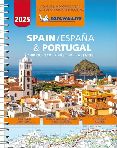 Michelin Straßenatlas Spanien & Portugal mit Spiralbindung: 1 : 400 000 (Atlas (Michelin)) von Michelin Editions des Voyages