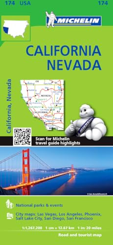 Michelin USA California, Nevada Map 174 (Michelin Zoom USA Maps, Band 174)