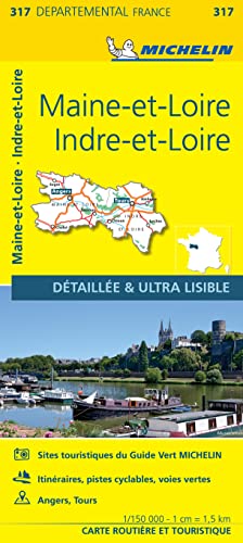Michelin Westliches Loiretal - Anjou: Straßen- und Tourismuskarte 1:150.000 (MICHELIN Localkarten) von MICHELIN