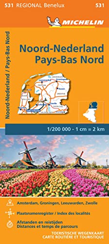 Netherlands North - Michelin Regional Map 531: Wegenkaart Schaal 1 : 200.000 (Carte regionali)