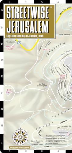 Streetwise Jerusalem Map - Laminated City Center Street Map of Jerusalem, Israel: City Plans