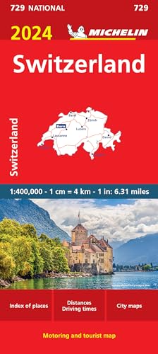Switzerland 2024 - Michelin National Map 729: Map Switzerland 2024 - Michelin National Map 729: Map