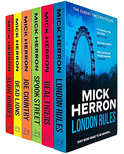 mick herron jackson lamb thriller series 5 books collection set - (slow horses,dead lions,real tiger,spook street,london rules)
