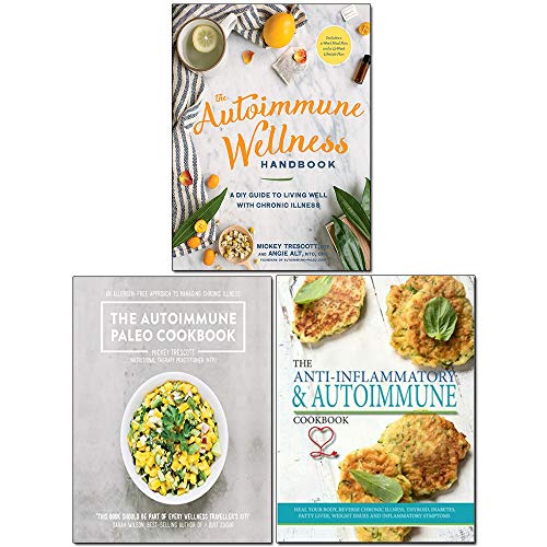 Autoimmune wellness handbook,paleo cookbook,medical autoimmune life changing rescue 3 books collection set
