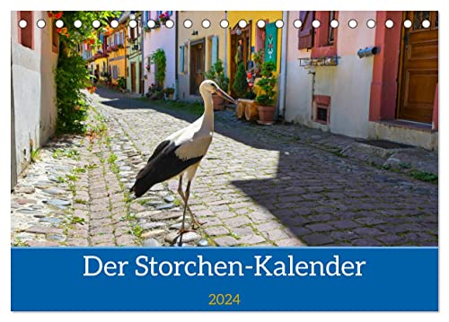 Der Storchenkalender (Tischkalender 2024 DIN A5 quer), CALVENDO Monatskalender von CALVENDO