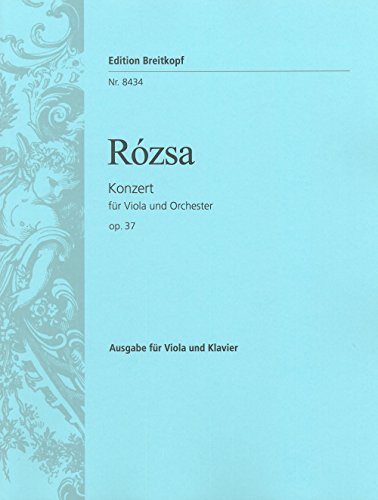 Violakonzert op. 37 - Ausgabe für Viola und Klavier (EB 8434) von EDITION BREITKOPF