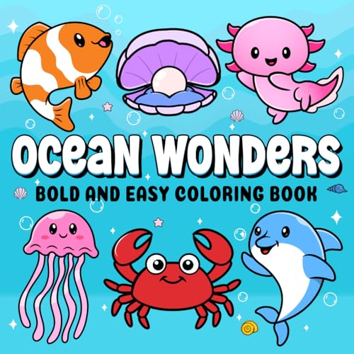 Ocean Wonders: A Bold and Easy Coloring Book for Adults and Kids – Relaxing and Simple Sea Animal Illustrations Ocean Wonders: A Bold and Easy Coloring Book for Adults and Kids – Relaxing and Simple Sea Animal Illustrations von Independently published