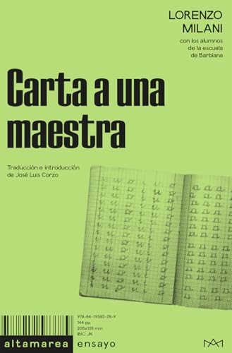Carta a una maestra (Ensayo, Band 43) von Altamarea Edición de Libros SL
