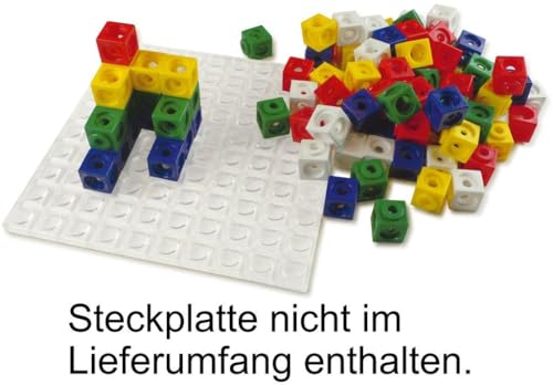 Mathematik mit Steckwürfeln, Steckwürfel, allseitig steckbar: Für den Mathematikunterricht in der Grundschule. 100 Steckwürfel in 5 Farben