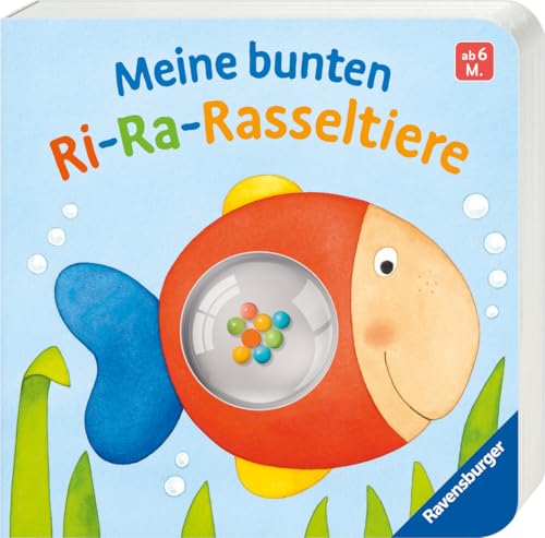 Meine bunten Ri-Ra-Rasseltiere - Rasselbuch für Kinder ab 6 Monaten, Babybuch, Spielbuch von Ravensburger Verlag GmbH