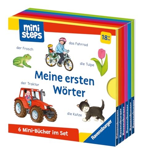 ministeps: Mein erster Bücher-Würfel: Meine ersten Wörter - Bücher-Set: 6 Kinderbücher ab 1 Jahr