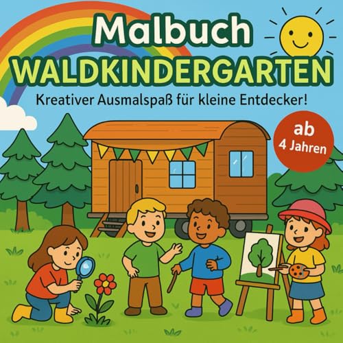 Malbuch Waldkindergarten Kreativer Ausmalspaß für kleine Entdecker! Ab 4 Jahren – mit 50 Ausmalbildern