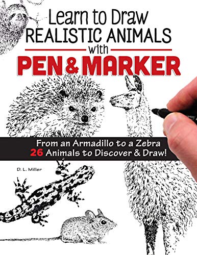 Learn to Draw Realistic Animals with Pen and Marker: From an Armadillo to a Zebra...26 Animals to Learn and Draw!: From an Armadillo to a Zebra 26 Animals to Discover & Draw! von Design Originals