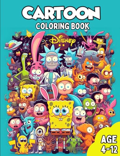 Cartoon Coloring Book: Awesome Coloring Book for Kids Age 4-12