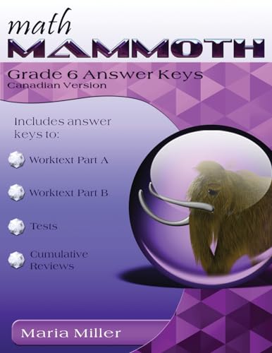 Math Mammoth Grade 6 Answer Keys, Canadian Version von Math Mammoth