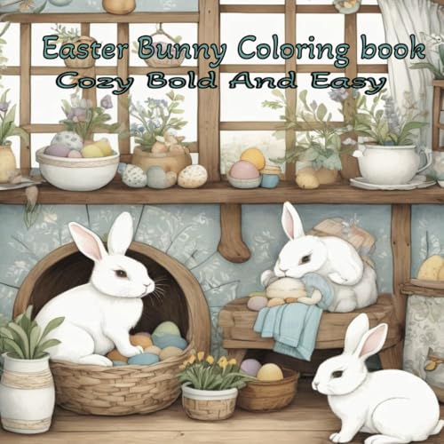 Bold and Easy simple bold lined Easter coloring book: Cute Bunny holiday themed coloring pages for adults and children (Holiday coloring book collection- Easter) von Independently published