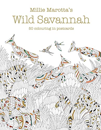 Millie Marotta's Wild Savannah Postcard Box: 50 beautiful cards for colouring in: 17
