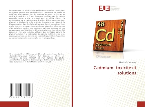 Cadmium: toxicité et solutions: DE Cadmium: toxicité et solutions: DE von Éditions universitaires européennes