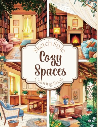 Cozy Space: An Enchanted House Interior Coloring Book For Adults and Kids: Featuring 50 Sketches of Comfy Corners With Relaxing Living Rooms, Cosy ... Gardens, Adorable Kitchen and Much More. Cozy Space: An Enchanted House Interior Coloring Book For Adults and Kids: Featuring 50 Sketches of Comfy Corners With Relaxing Living Rooms, Cosy ... Gardens, Adorable Kitchen and Much More.