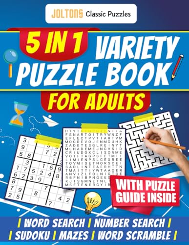 5-in-1 Variety Puzzle Book For Adults: 5 Popular Puzzle Types For Hours Of Fun! | 8.5 x 11 inches, 118 pages | Over 100+ Variety Puzzles! 5-in-1 Variety Puzzle Book For Adults: 5 Popular Puzzle Types For Hours Of Fun! | 8.5 x 11 inches, 118 pages | Over 100+ Variety Puzzles! von Independently published