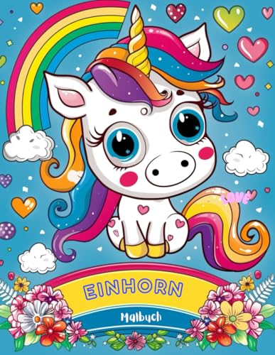 Einhorn - Malbuch für Kinder von 3 bis 8 Jahren: 50 Fröhliche und Lustige Einhorn-Motive zum Ausmalen von Independently published