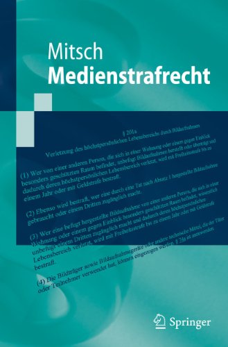 Medienstrafrecht (Springer-Lehrbuch) von Springer