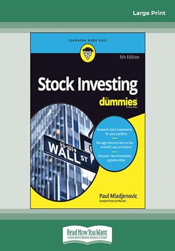 Stock Investing For Dummies, 5th Edition: [Large Print 16 pt]