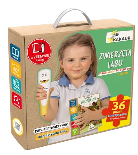 Zwierzęta lasu Mówiące puzzle interaktywne: Zestaw z piórem Kakadu von Jedność
