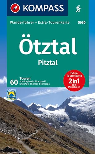 KOMPASS Wanderführer Ötztal, Pitztal, 60 Touren mit Extra-Tourenkarte: GPS-Daten zum Download von KOMPASS-KARTEN