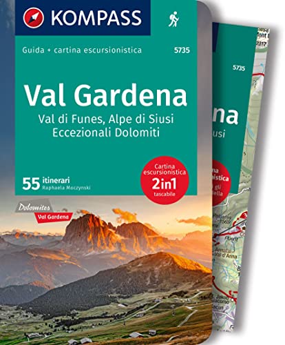 KOMPASS guida escursionistica Val Gardena, Val di Funes, Alpe di Siusi, 55 itinerari: cartina escursionistica, Download gratuito dei dati GPX von KOMPASS-KARTEN