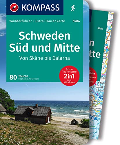 KOMPASS Wanderführer Schweden Süd und Mitte, Von Skåne bis Dalarna, 80 Touren mit Extra-Tourenkarte: GPS-Daten zum Download von Kompass