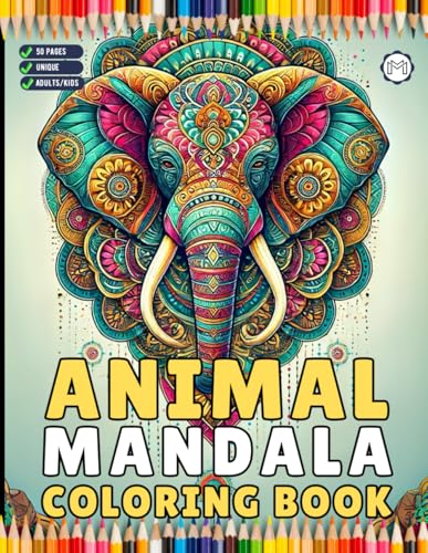 50 Pages Bold and Easy Animal Mandala Coloring Book Gift for Adults Kids Men Women Boys Girls Teens Youth Animal Mandala Coloring Activity Book for ... Sheets Book for Birthday Holiday Present 50 Pages Bold and Easy Animal Mandala Coloring Book Gift for Adults Kids Men Women Boys Girls Teens Youth Animal Mandala Coloring Activity Book for ... Sheets Book for Birthday Holiday Present von Independently published