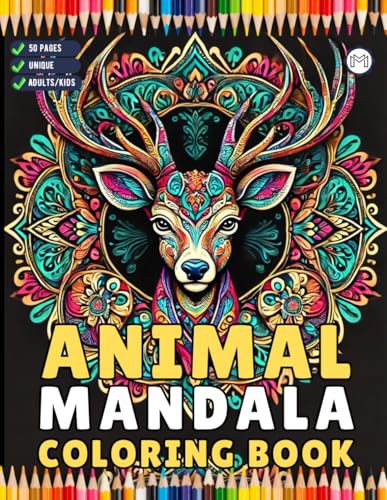 50 Pages Bold and Easy Animal Mandala Coloring Book Gift for Adults Kids Men Women Boys Girls Teens Youth Wild Animal Lover Animal Mandala Coloring ... Mandala Coloring Activity Book for Children 50 Pages Bold and Easy Animal Mandala Coloring Book Gift for Adults Kids Men Women Boys Girls Teens Youth Wild Animal Lover Animal Mandala Coloring ... Mandala Coloring Activity Book for Children von Independently published