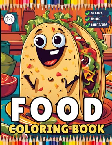 50 Pages Bold and Easy Food Coloring Book Gift for Adults Kids Men Women Boys Girls Teens Kawaii Dessert Coloring Book for Children Fast Food Lover ... Coloring Activity Book for Birthday Holiday 50 Pages Bold and Easy Food Coloring Book Gift for Adults Kids Men Women Boys Girls Teens Kawaii Dessert Coloring Book for Children Fast Food Lover ... Coloring Activity Book for Birthday Holiday von Independently published