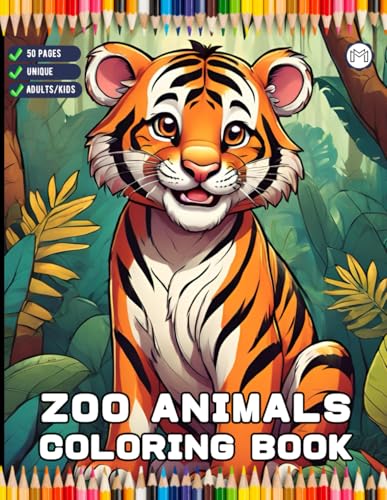 50 Pages Bold and Easy Zoo Animal Coloring Book Gift for Adults Kids Men Women Boys Girls Teens Youth Fun Wild Animal Coloring Sheets for Children ... Present Jungle Wildlife Animals Coloring Book 50 Pages Bold and Easy Zoo Animal Coloring Book Gift for Adults Kids Men Women Boys Girls Teens Youth Fun Wild Animal Coloring Sheets for Children ... Present Jungle Wildlife Animals Coloring Book von Independently published