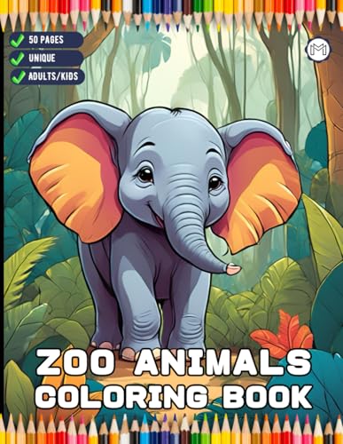 50 Pages Bold and Easy Zoo Animal Coloring Book Gift for Adults Kids Men Women Boys Girls Teens Youth Jungle Wildlife Animals Coloring Book Fun Wild ... Activity Pages for Birthday Holiday Present 50 Pages Bold and Easy Zoo Animal Coloring Book Gift for Adults Kids Men Women Boys Girls Teens Youth Jungle Wildlife Animals Coloring Book Fun Wild ... Activity Pages for Birthday Holiday Present von Independently published