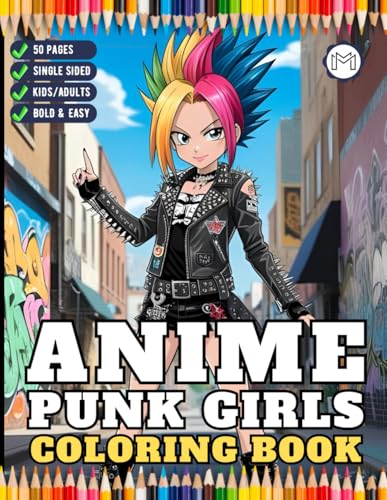 50 Pages Cool Fashion Anime Punk Girls Coloring Book Gift for Adult Women Girls Teens Young Kids Youth One Sided Manga Anime Girls Coloring Activity ... Anime Girls Coloring Book for Anime Lovers 50 Pages Cool Fashion Anime Punk Girls Coloring Book Gift for Adult Women Girls Teens Young Kids Youth One Sided Manga Anime Girls Coloring Activity ... Anime Girls Coloring Book for Anime Lovers von Independently published
