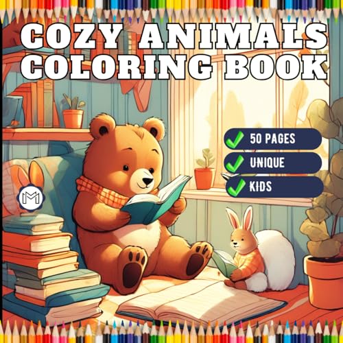 50 Pages Cozy Animals Coloring Book Gift for Kids Boys Girls Teens Children Friends Cute Bear Bunny Frog Alligator Dog Cat Coloring Activity Pages ... Relaxation Coloring Book for Animal Lovers 50 Pages Cozy Animals Coloring Book Gift for Kids Boys Girls Teens Children Friends Cute Bear Bunny Frog Alligator Dog Cat Coloring Activity Pages ... Relaxation Coloring Book for Animal Lovers von Independently published