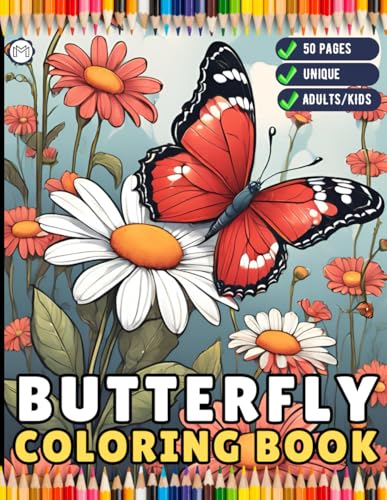 50 Pages Cute Butterfly and Flower Coloring Book Holiday Birthday Gift Present for Adults Kids Men Women Boys Girls Teens Beautiful Bold and Easy ... Floral Lover Coloring Activity Sheets 50 Pages Cute Butterfly and Flower Coloring Book Holiday Birthday Gift Present for Adults Kids Men Women Boys Girls Teens Beautiful Bold and Easy ... Floral Lover Coloring Activity Sheets von Independently published