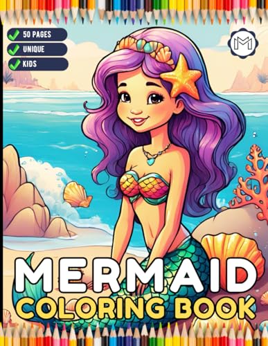 50 Pages Cute Easy Mermaid Coloring Book Gift for Kids Boys Girls Teens Sea Creature Happy Mermaid Coloring Book for Kids Ages 8-12 Toddlers Princess ... Coloring Activity Book Adults Kids Relaxation 50 Pages Cute Easy Mermaid Coloring Book Gift for Kids Boys Girls Teens Sea Creature Happy Mermaid Coloring Book for Kids Ages 8-12 Toddlers Princess ... Coloring Activity Book Adults Kids Relaxation